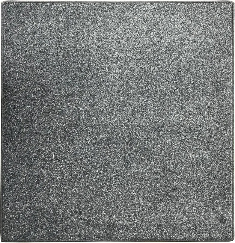 Vopi, Kusový koberec Messina antra štvorec, 100x100, šedá, obývacia izba