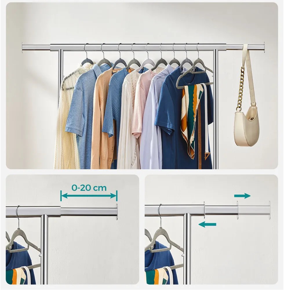 Pojazdný vešiak na oblečenie