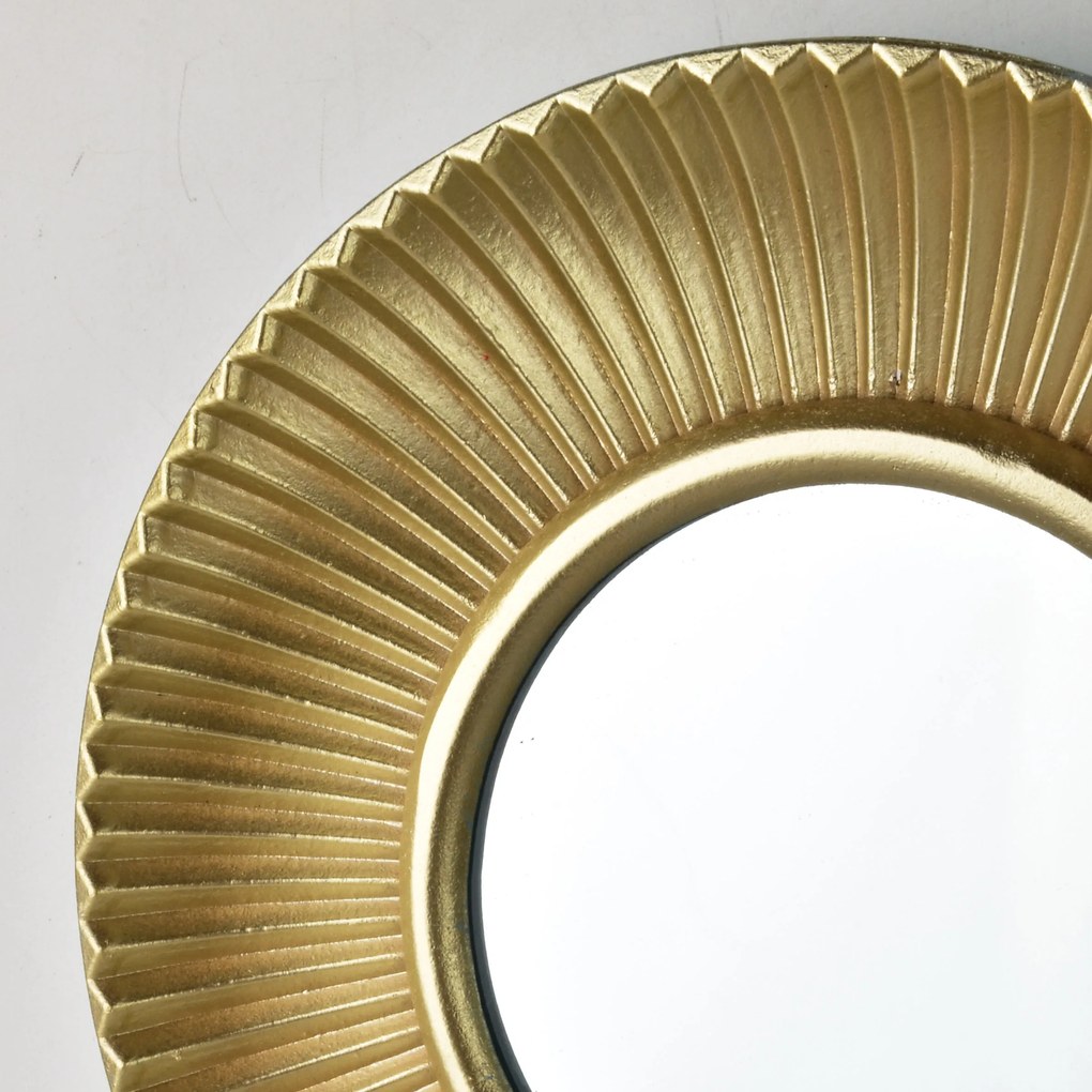 Kulaté nástěnné zrcadlo DAZ 29 cm zlaté