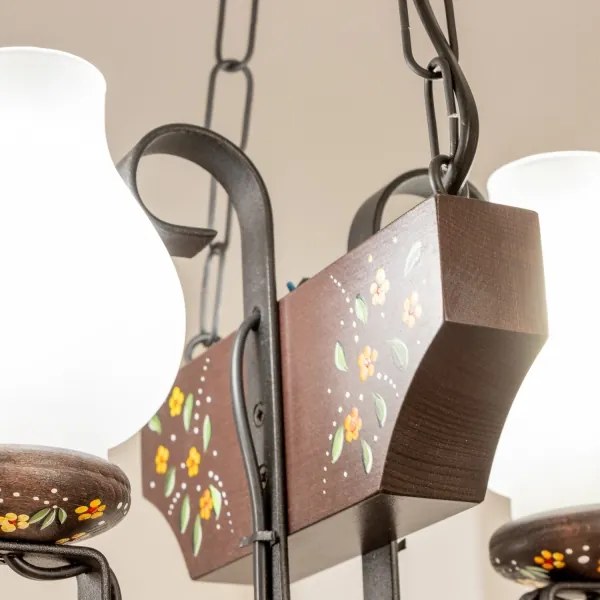 Brilagi - Luster na reťazi QUEEN 2xE14/40W/230V buk/wenge