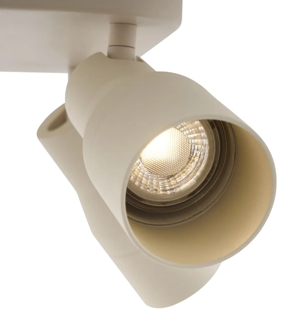 Béžový štvorcový stropný reflektor GU10 50 mm 4-svetlo - Stanley