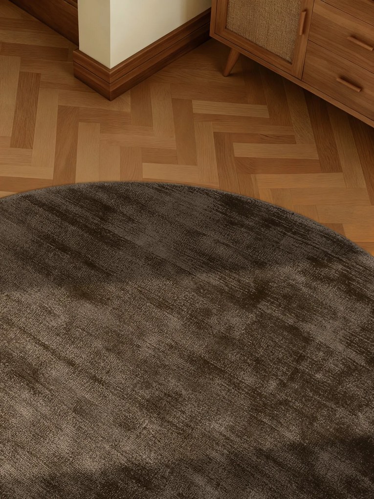 Vikosa, Kusový koberec Vikosa Noemi 106297 Brown kruh, 150x150 (priemer) kruh, hnedá, detská izba