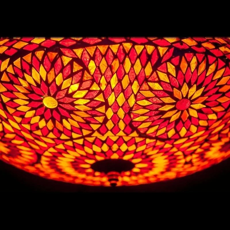 Turecké stropné svietidlo stropnica mozaika Melon RUBY Ø38