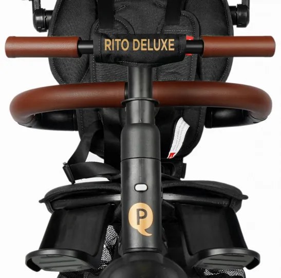 Detská trojkolka Rito Deluxe Rubber čierna
