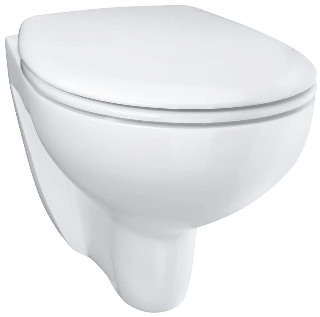 Wc so sedátkom softclose závesné Grohe Bau Ceramic alpská biela zadný odpad 39351000