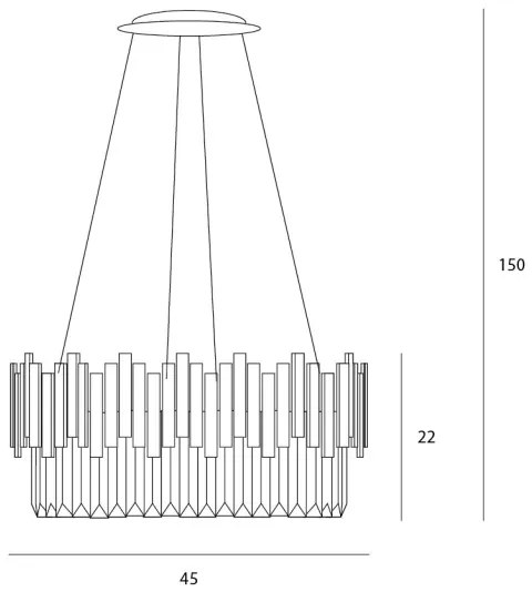 MAXLIGHT P0368 - Luster na lanku TREND 8xE14/40W/230V pr. 45 cm zlatá