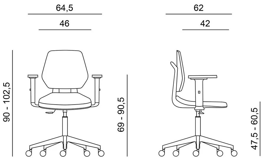 Antares Pracovná stolička Alloy