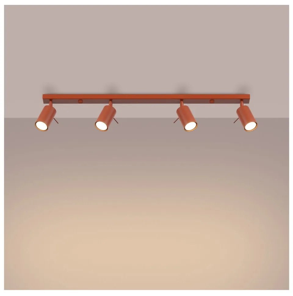 Bodové svietidlo v tehlovej farbe 6x81 cm Etna – Sollux
