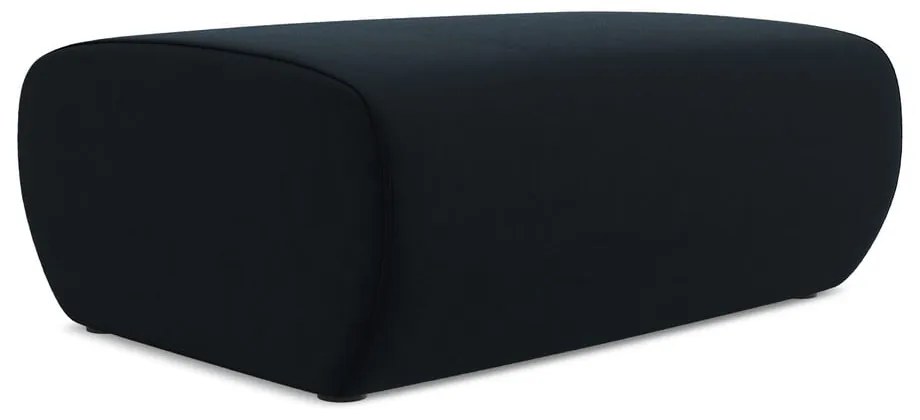 Tmavomodrá zamatová podnožka Kapua – Makamii