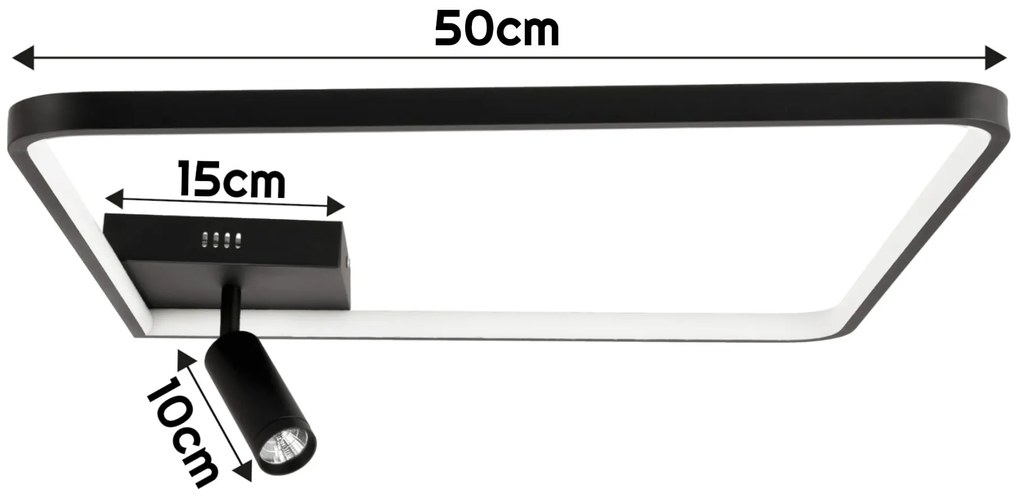 BERGE LED stropné svietidlo KAMLOOPS 67W + diaľkové ovládanie