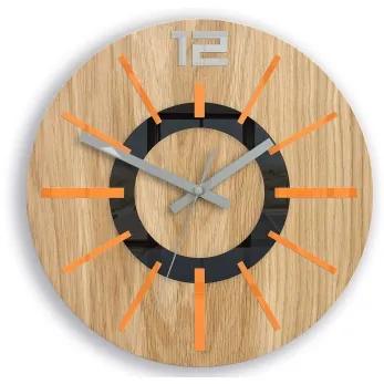 Sammer Severské oranžové nástenné hodiny 33 cm NordicWoodOrange33cm