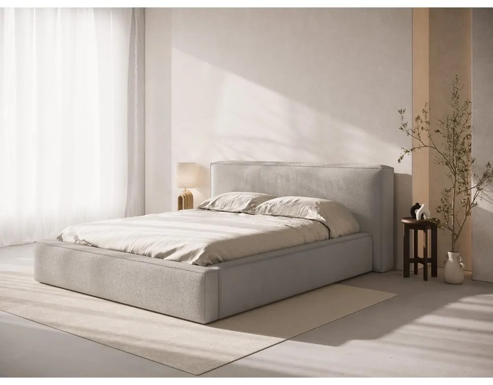 Svetlosivé čalúnené čelo postele 209x100 cm Olivia – Micadoni