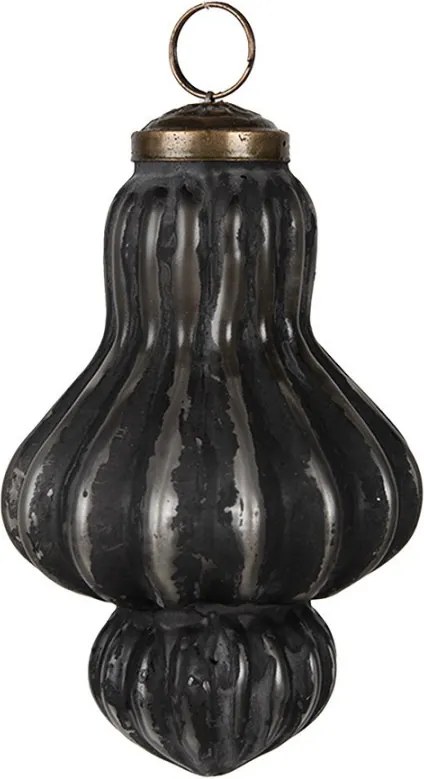 Granitová antik sklenená vianočná ozdoba stromček Noirre - Ø 7*12 cm