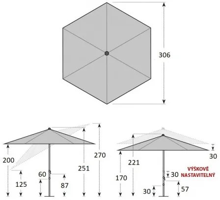 Doppler EXPERT 320 cm - slnečník s automatickým naklápaním kľučkou - Rozbalený tovar (S293)