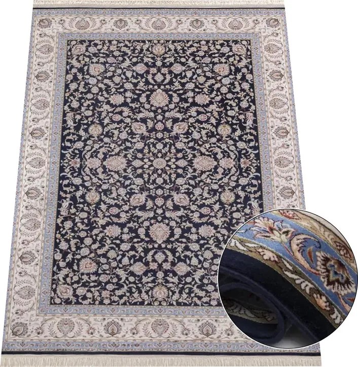 Koberec Anatolia Silk 66524 – modrý obdĺžnik s orientálnym vzorom Rozmer: 160x230 cm