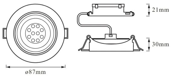 Osram - SADA 3x LED stmievateľné podhľadové svietidlo LED/4,9W/230V