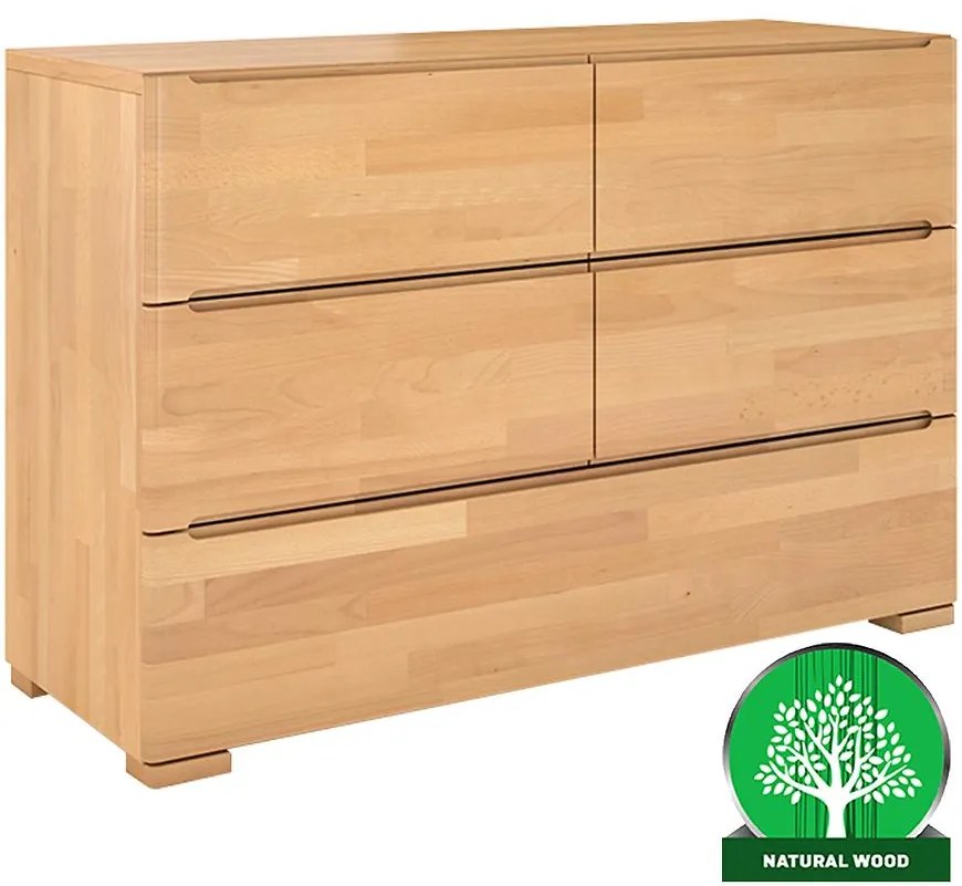 Komoda drevená buk 5s Skandica Sparta prírodný