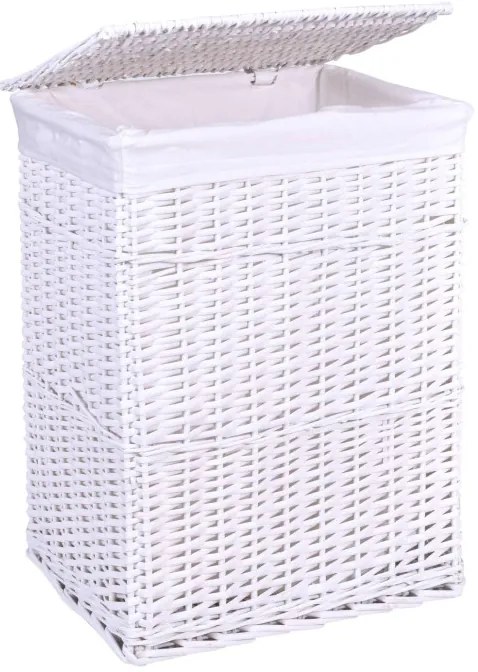 Kôš na bielizeň 72 l prútený biely