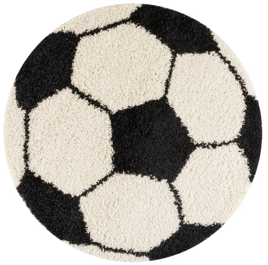 Čierno-krémový detský koberec ø 100 cm Fun – Ayyildiz Carpets