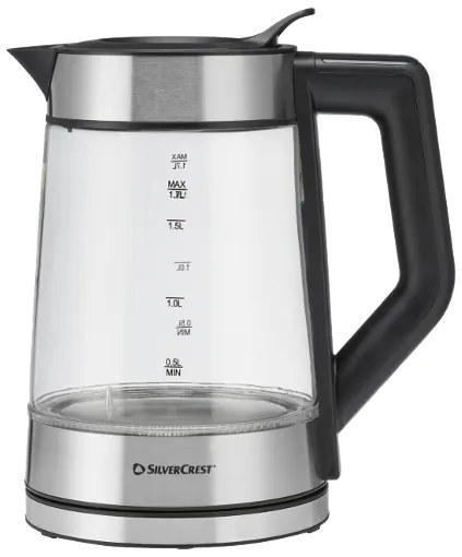 Silvercrest®  Sklenená rýchlovarná kanvica s digitálnym displejom Premium  (100395446)