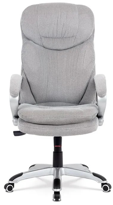 BONTEC Kancelárske kreslo, hojdací mechanizmus, šedá látka, KA-G198 GREY2 Farba: Strieborná