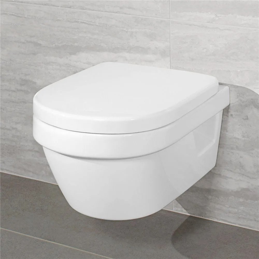 VILLEROY &amp; BOCH Architectura Compact WC sedátko s poklopom, s funkciou QuickRelease a Softclosing, biela alpská, 9M66S201