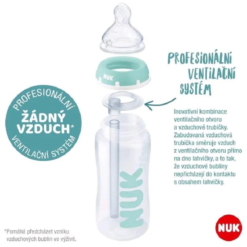 Dojčenská fľaša NUK FC Anti-colic s kontrolou teploty 300 ml UNI