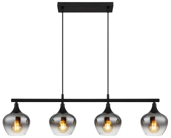 Globo 15548-4H1 - Luster na lanku MAXY 4xE27/40W/230V čierna
