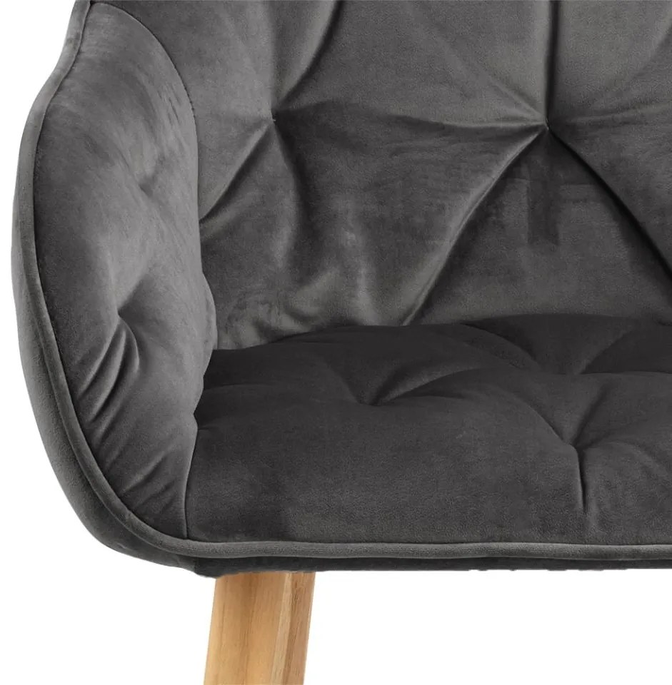 Jedálenské kreslo Brooke tmavosivé