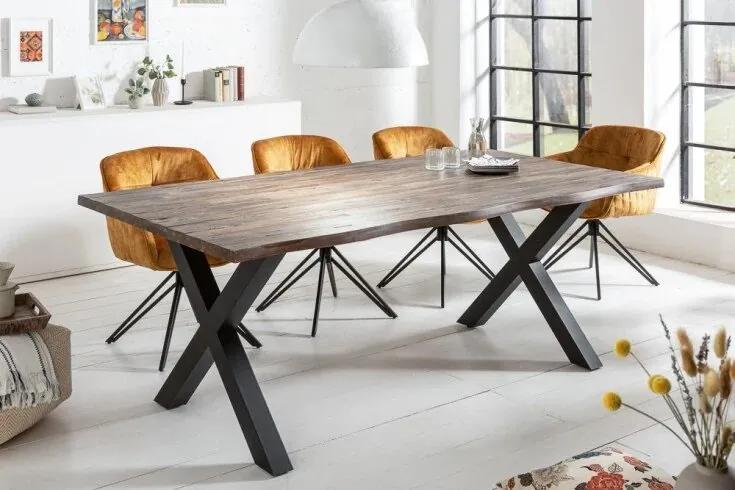 Dizajnový jedálenský stôl z masívu Genesis Vintage Akácia 160cm