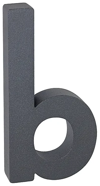 Domové písmeno v „3D“ prevedení so štruktúrovaným povrchom RICHTER RN.100LV, a, RICHTER antracit matná