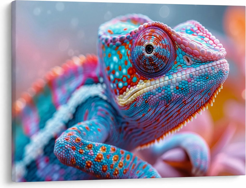 Obraz - Sfarbený chameleón (70x50 cm)