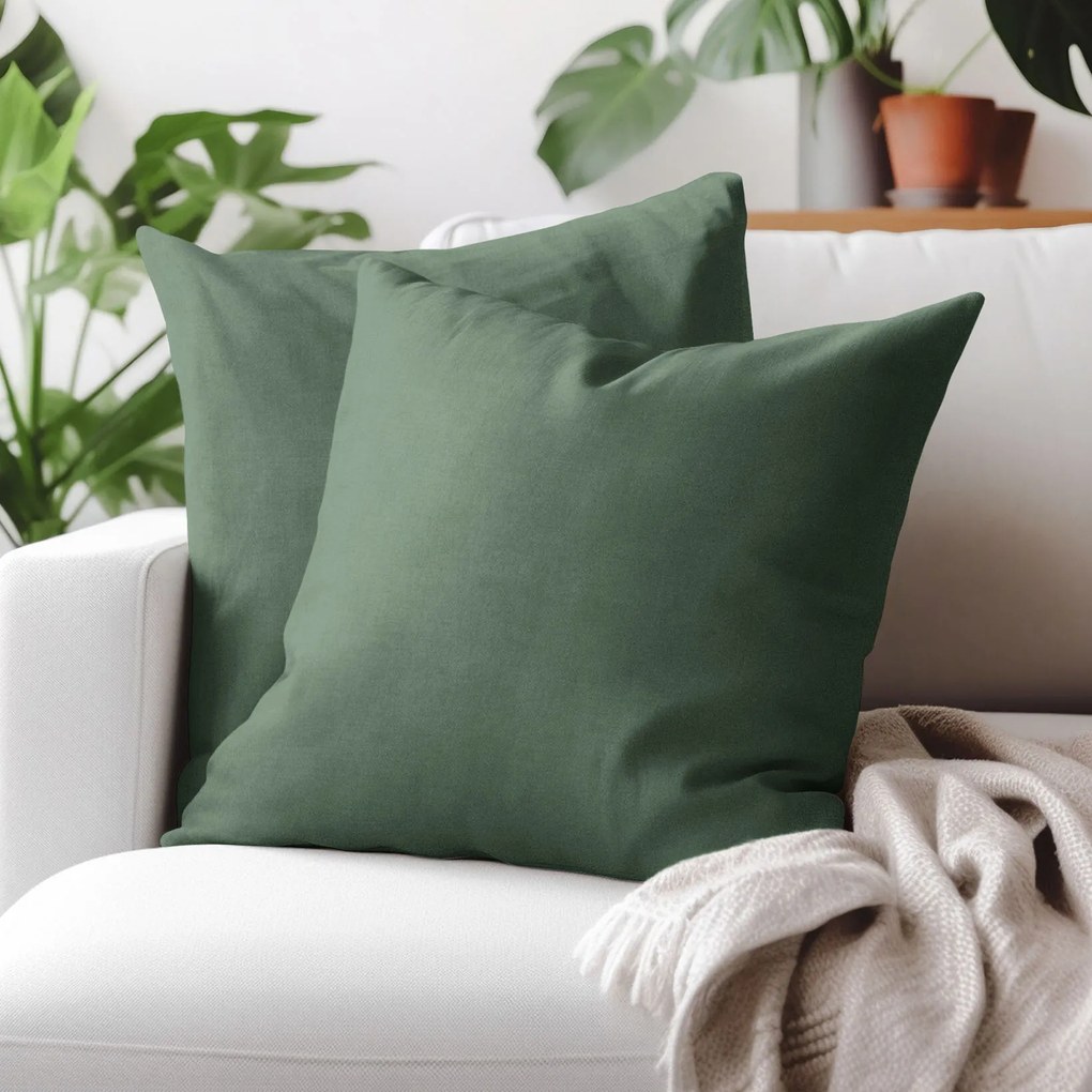 Goldea dekoračná obliečka na vankúš marbella - tmavo zelená 50 x 50 cm