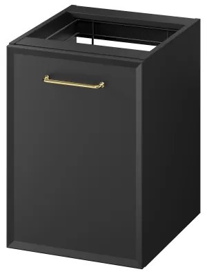 Cersanit S1022-012 -Závesná kúpeľňová skrinka s košom na bielizeň MILLE 40x45 cm čierna