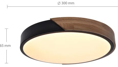 Brilagi - LED Stropné svietidlo PILANA LED/24W/230V dub pr. 30 cm