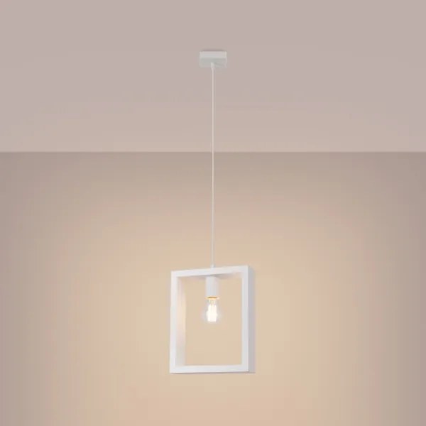 Sollux SL.1312 - Luster na lanku ARIES 1xE27/15W/230V buk/biela