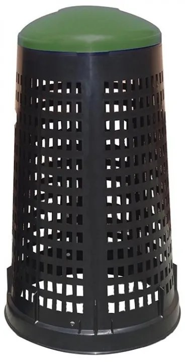 Vonkajší odpadkový kôš - plastový, 120 l, zelená