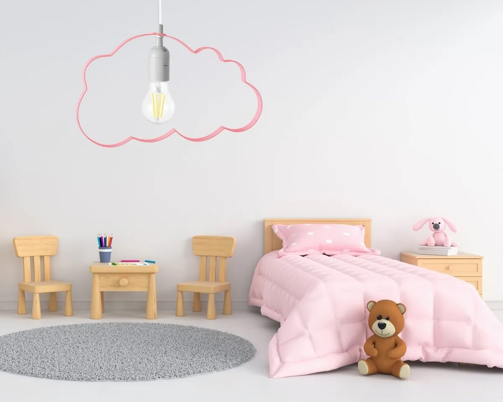 Stropné svietidlo TooLight Cloudie svetloružové