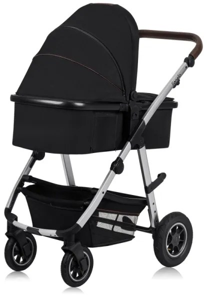 Lionelo - Kombinovaný kočík 2v1 AMBER čierna/strieborná