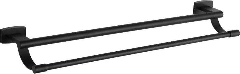 Mexen Zoja dvojitý vešiak na uteráky, čierna - 7019125-70