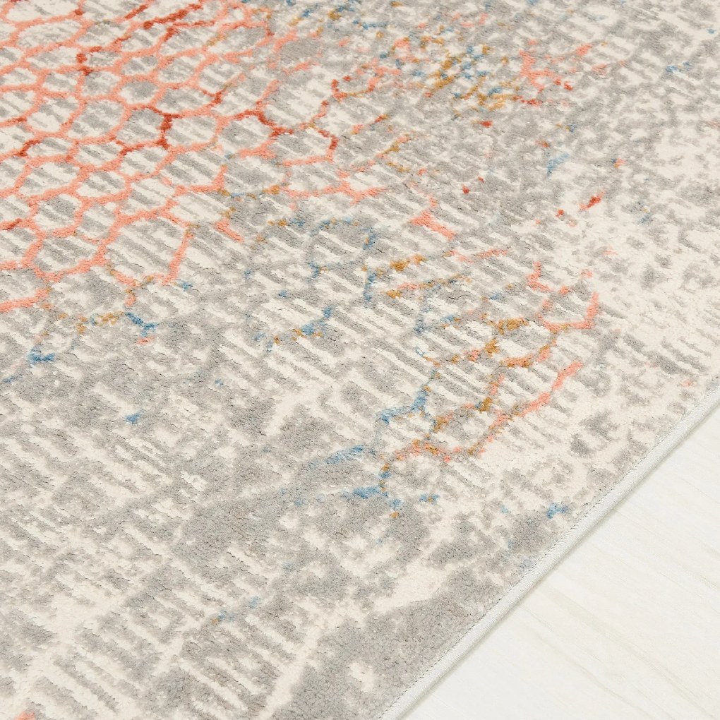 TA Koberec G513C BIELY/LOSOSOVÝ PORTLAND HIK Rozmer: 200x300 cm