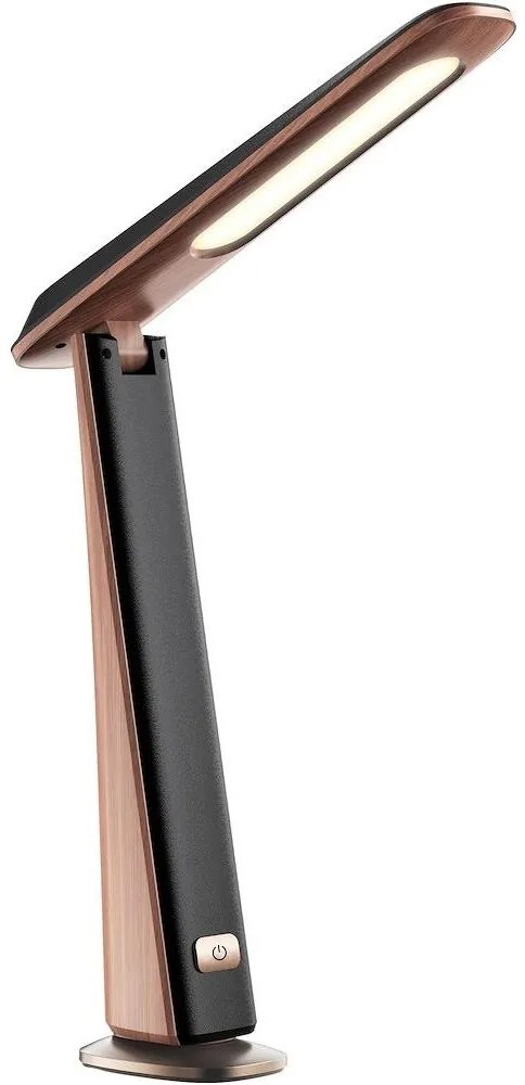 LED stmievateľná nabíjateľná stolová lampa TOP LED/4W/5V 1800 mAh 3000/4000/5000K hnedá/čierna