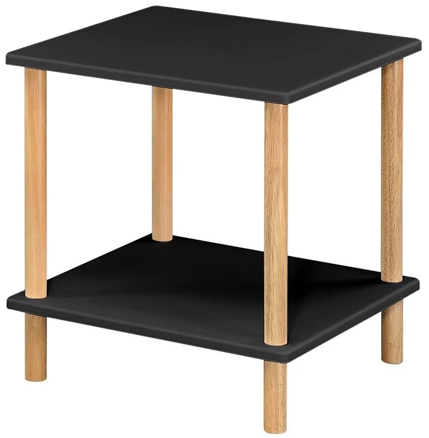 Konferenčný Stolík Gc7404 40x40x45 Čierna/Prirodzené