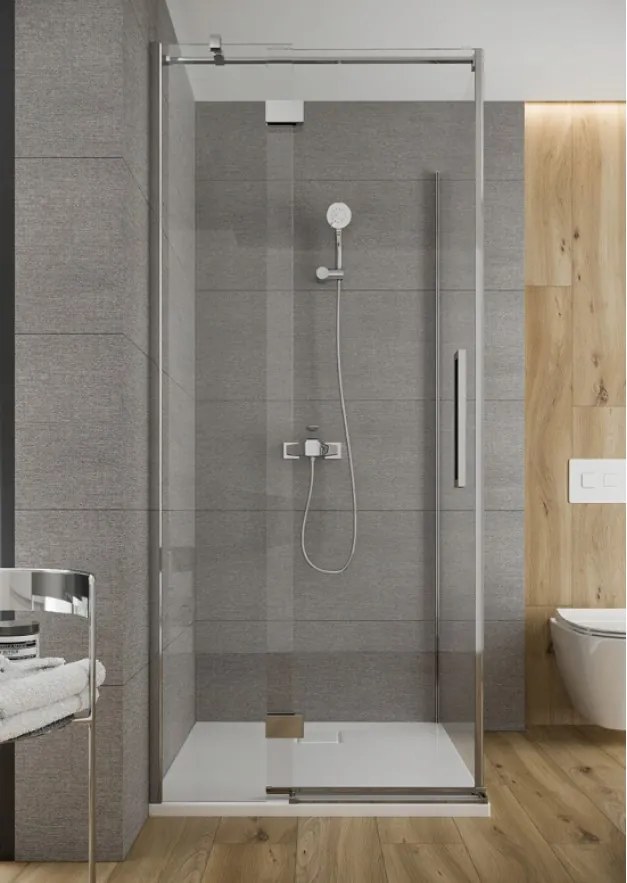 Cersanit Crea, krídlové dvere do otvoru 120X200 cm (ľavé), 8mm číre sklo, chrómový profil, S159-003