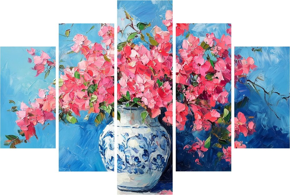 Obraz - Váza ružových kvetov (150x105 cm)