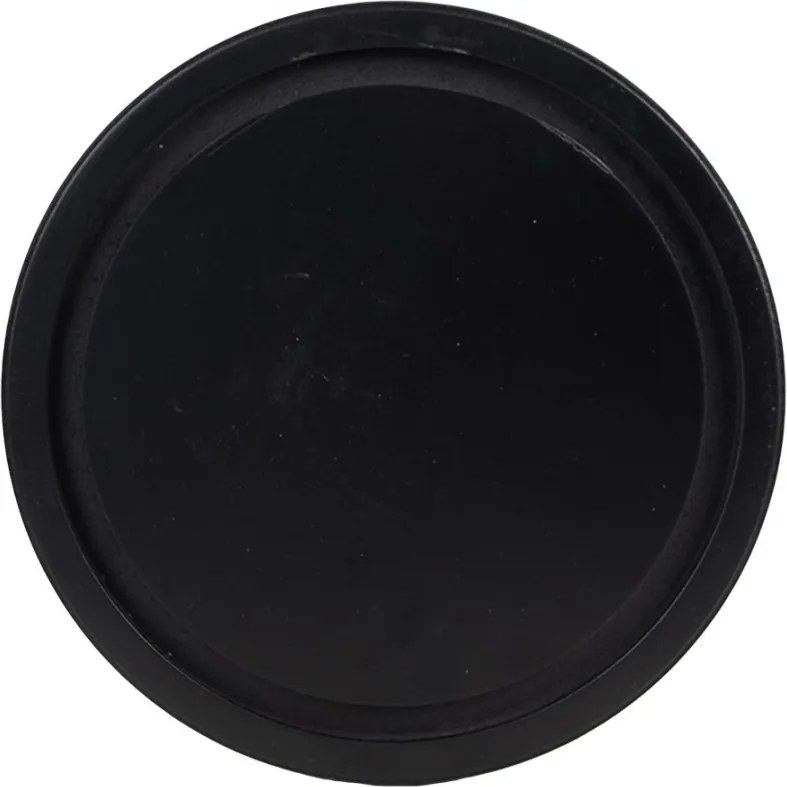 Čierny podnos s poklopom - Ø 23*29 cm