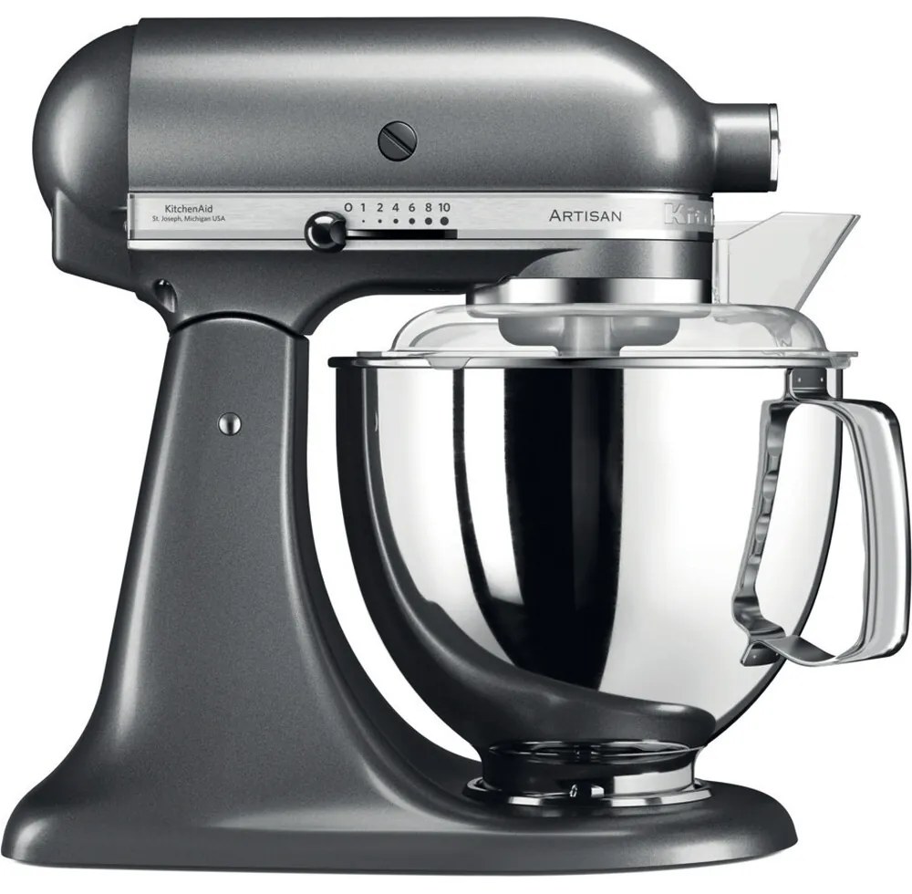 Kuchynský robot KitchenAid Artisan 4,8 l, strieborno-sivý, 5KSM175PSEMS