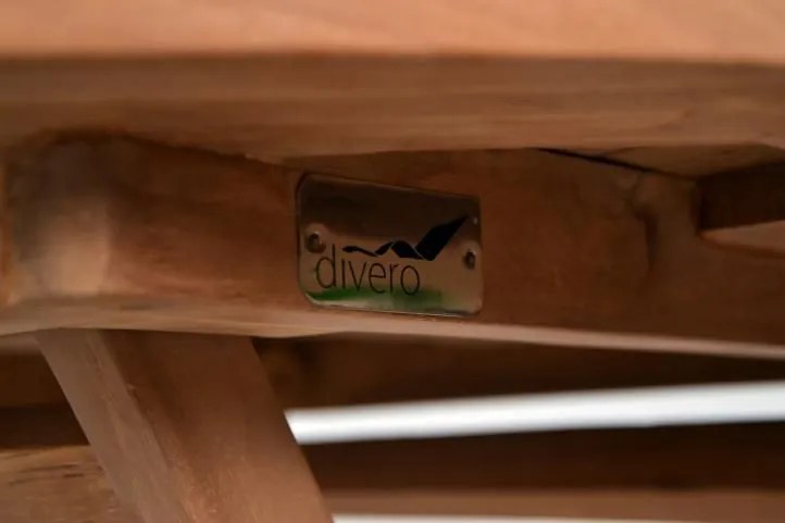 Divero 2298 Záhradný skladací nábytok z tíkového dreva Garth