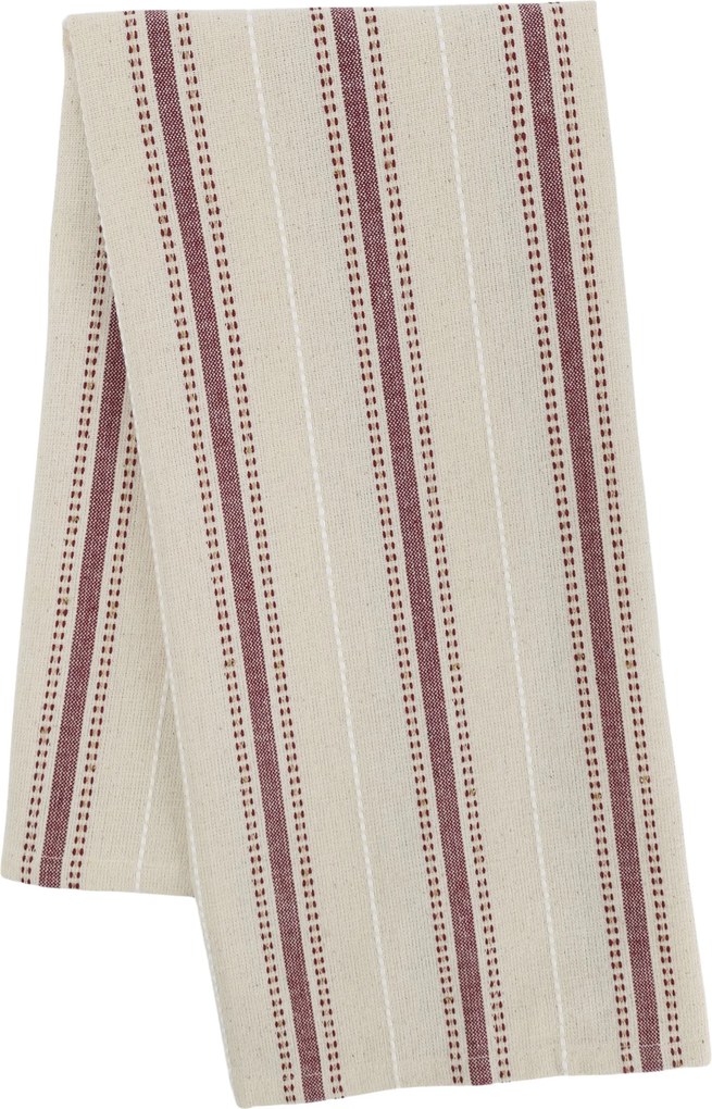 Béžová bavlnená utierka Aix s pruhmi Chic Antique – 50*70 cm