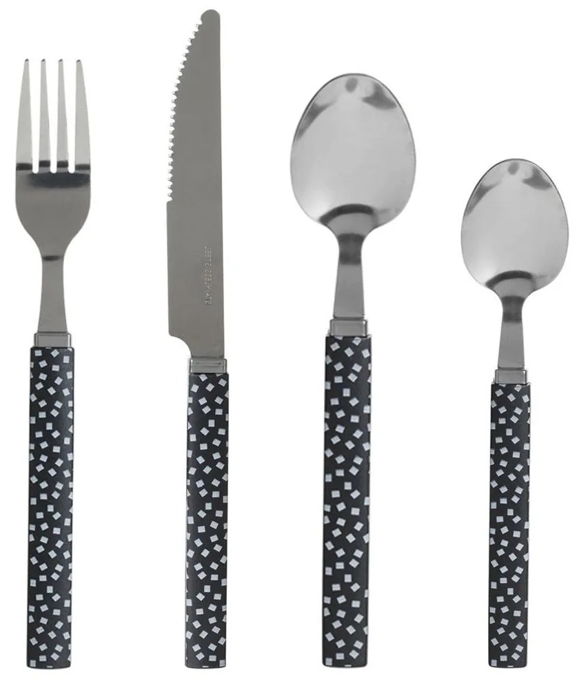 Príborový set so stojanom Dots 24ks